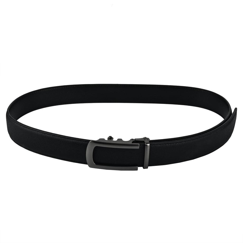 Moda B Monarch Noir Eclipse | Premium Leather Ratchet Buckal Waist Belt | 32-39 Inches Waist Size | Genuine Leather | For Men | Monarch Collection