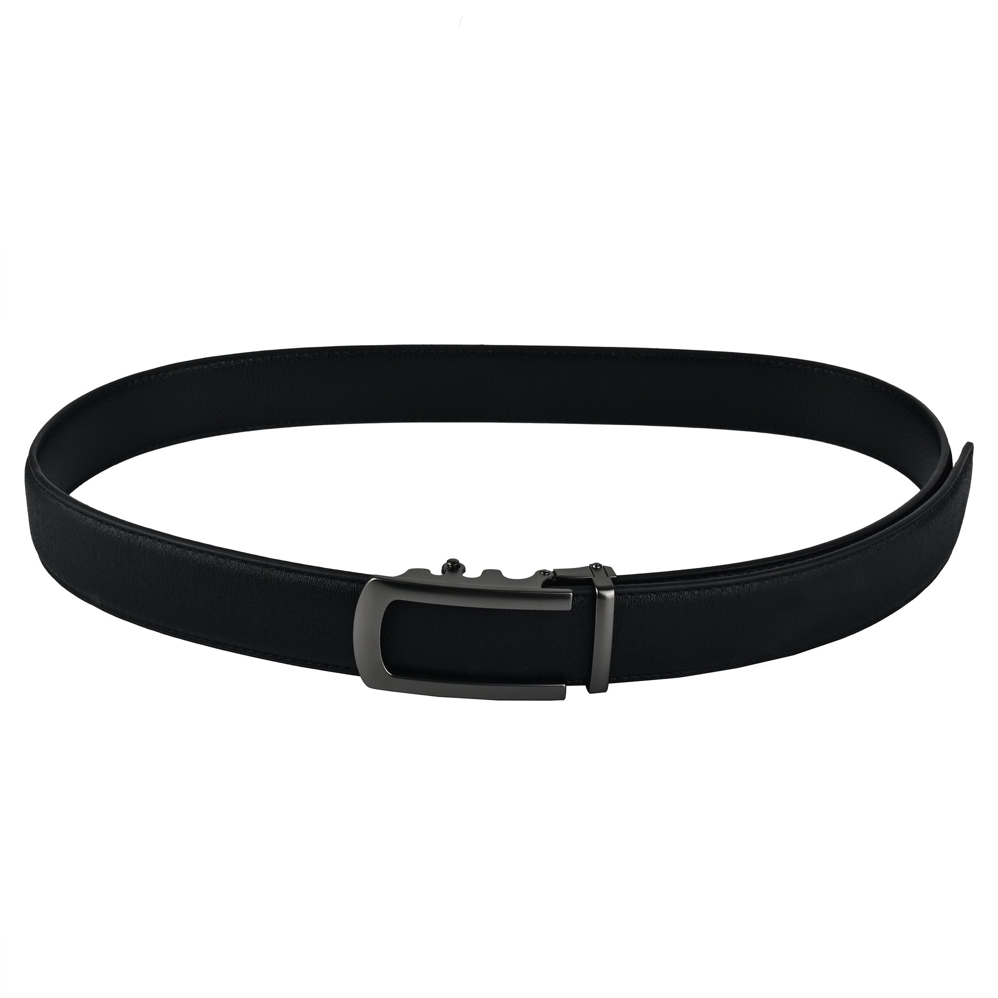 Moda B Monarch Noir Eclipse | Premium Leather Ratchet Buckal Waist Belt | 32-39 Inches Waist Size | Genuine Leather | For Men | Monarch Collection