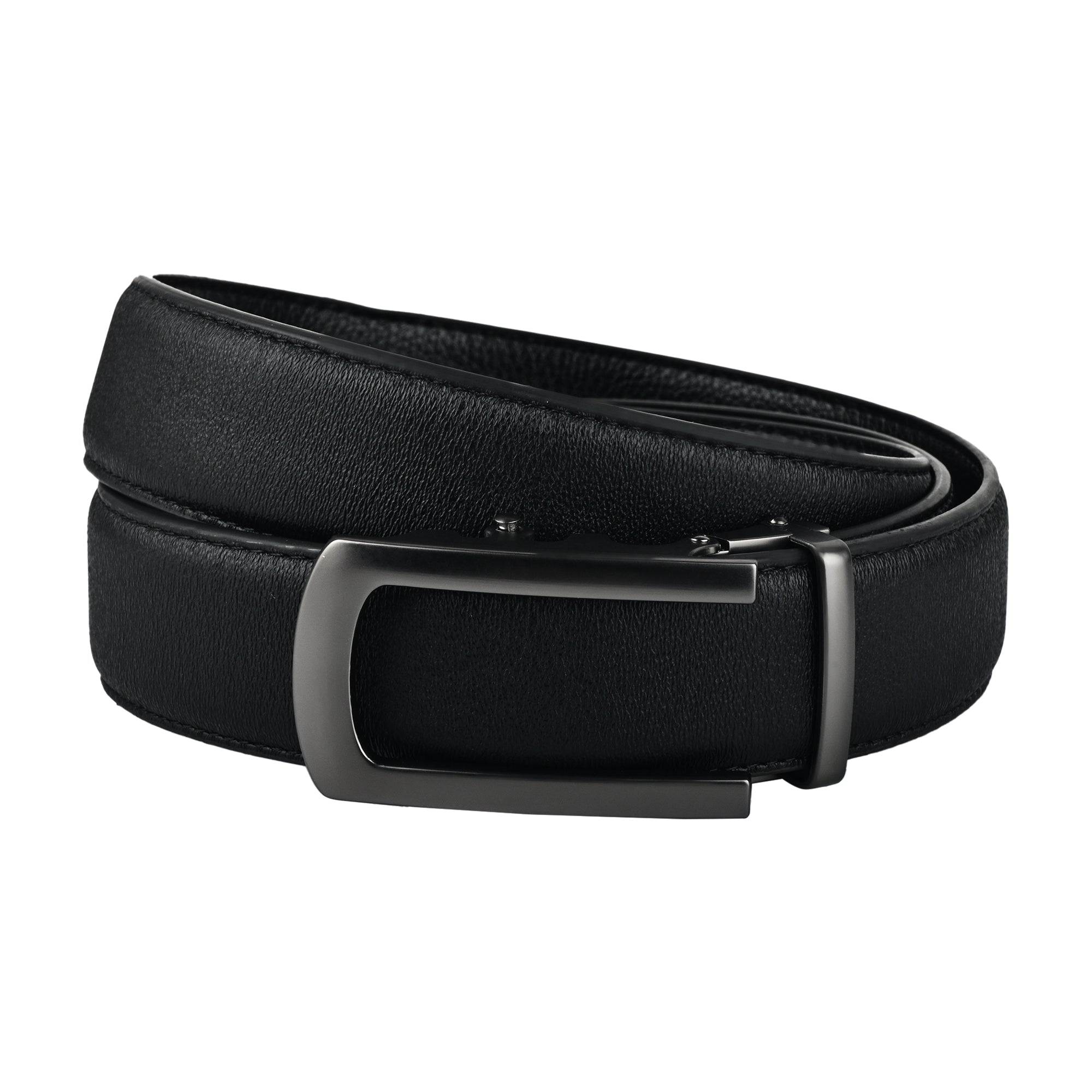 Moda B Monarch Noir Eclipse | Premium Leather Ratchet Buckal Waist Belt | 32-39 Inches Waist Size | Genuine Leather | For Men | Monarch Collection