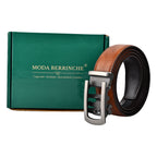 Moda B Aurum Mirage | Premium Leather Ratchet Buckal Waist Belt | 32-39 Inches Waist Size | Genuine Leather | For Men | Aurum Collection