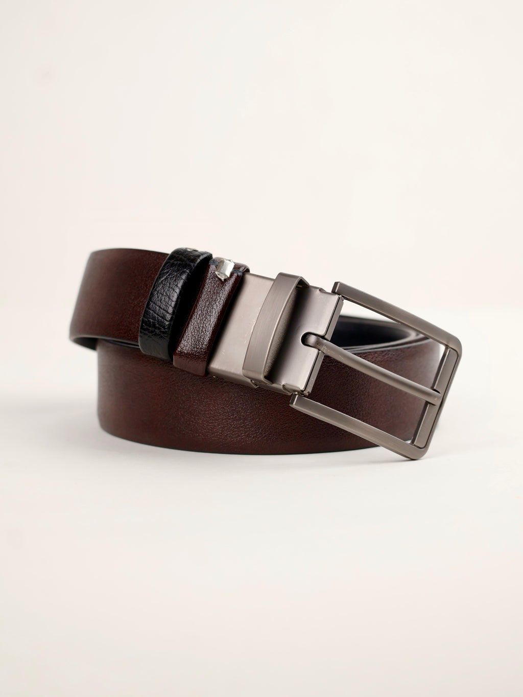 Milano Reversible Italian Premium Leather Belt, Pin Buckle, Reversible