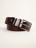 Milano Reversible Italian Premium Leather Belt, Pin Buckle, Reversible