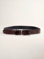Milano Reversible Italian Premium Leather Belt, Pin Buckle, Reversible
