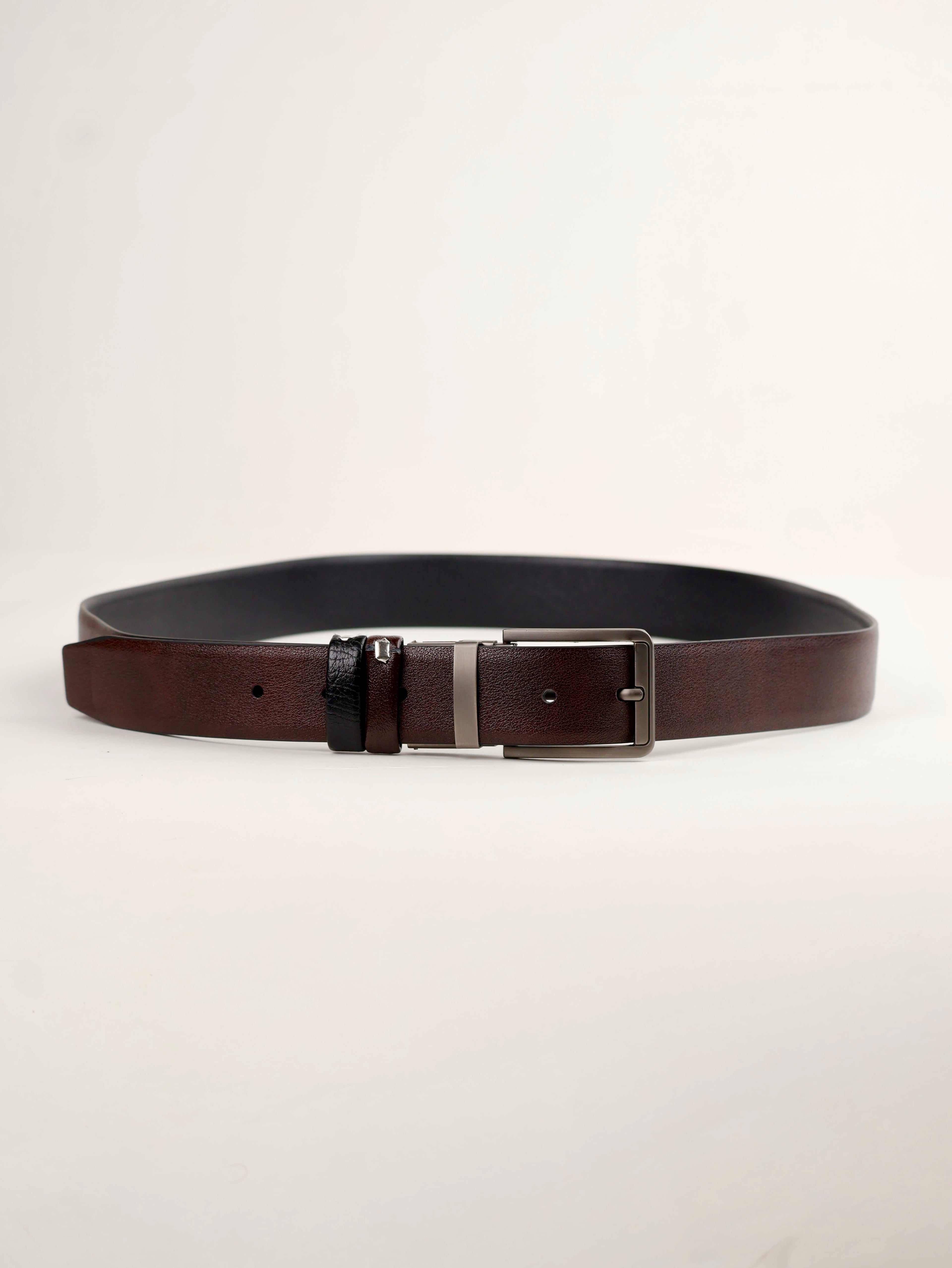 Milano Reversible Italian Premium Leather Belt, Pin Buckle, Reversible