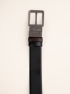 Milano Reversible Italian Premium Leather Belt, Pin Buckle, Reversible