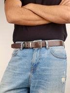 Milano Reversible Italian Premium Leather Belt, Pin Buckle, Reversible
