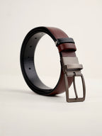 Torino Reversible Textured Premium Leather Belt, Pin Buckle
