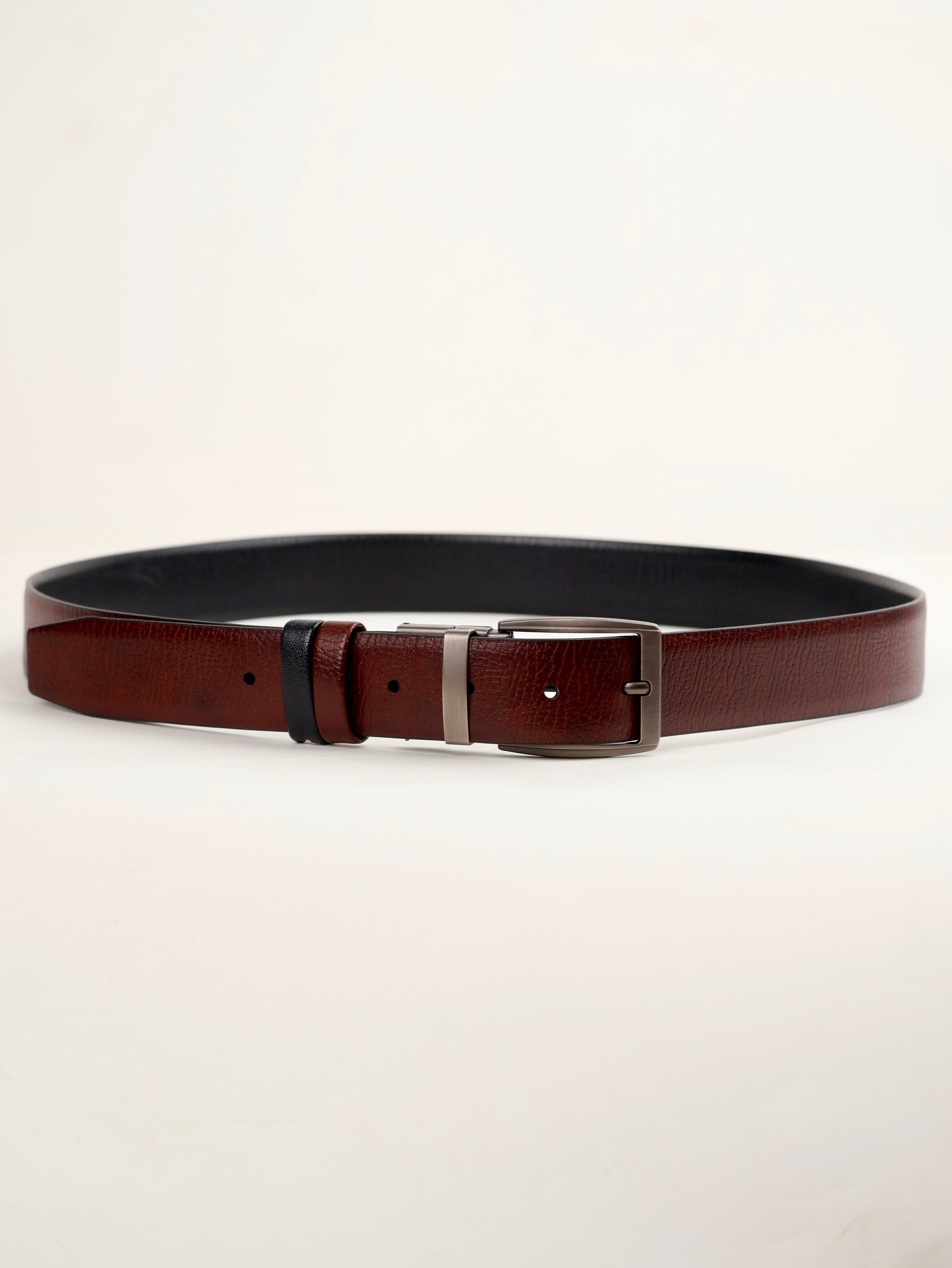 Torino Reversible Textured Premium Leather Belt, Pin Buckle